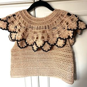 ZARA crochet top NWT